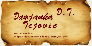 Damjanka Tejović vizit kartica